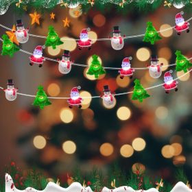 17Ft 50 LED Snowman & Santa Christmas String Lights