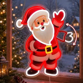 Waving Santa Claus Neon LED Window Light