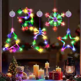 5 Pack Rechargeable Christmas Window Lights (Option: MULTI)