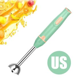 Hand Stick Handheld Immersion Blender Food Food Complementary Cooking Stick Grinder Electric Machine Vegetable Mixer (Green_Purple: Green US Plug, Ships From: China)