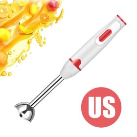 Hand Stick Handheld Immersion Blender Food Food Complementary Cooking Stick Grinder Electric Machine Vegetable Mixer (Green_Purple: Red US Plug, Ships From: China)