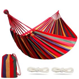 Outdoor Garden Camping Hammock With Tree Straps For Hanging; Durable Hammock Holds Up To 450lbs; Portable Hammock With Travel Bag Perfect For Out (Green_Purple: Blue, size: 260*80CM)