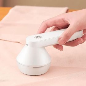 Portable Electric Clothes Lint Trimmer USB lint remover Fuzz Carpets Sweater Shaver Lint Remover Household Clothes Shaver (Green_Purple: White, ship from: China)