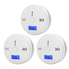 1-6Pcs CO Sensor Carbon Monoxide Detector Sound Independent CO Poisoning Warning Alarm Detectors Meter Kitchen Fireplace Indoor (Green_Purple: 3PCS, Ships From: CN)
