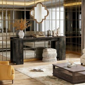 Wood Console Table, Farmhouse Sofa Table Entryway Table (Main Color: Brown, Main Material: Wood)