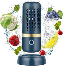 Fruit and Vegetable Purifier Cleaner Washing Machine Capsule Shape Disinfection OH-ion Purification Technology for Cleaning Veggie Grains Rice Me (Green_Purple: Blue Ocean)